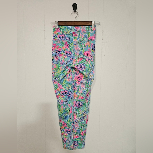 Lilly Pulitzer High-Rise Leggings Amalfi Blue Alligator Isle - Picture 5 of 6
